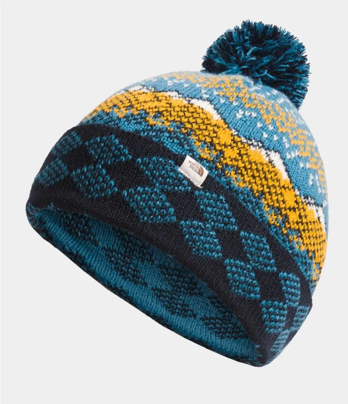 Mens Fair Isle Beanie Mallard Blue The North Face Beanies and Scarves