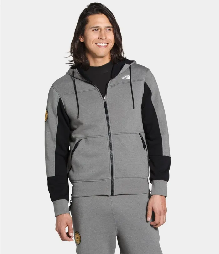 Mens Graphic Collection Full Zip Tnf Medium Grey Heathertnf Black The North Face Active Tops