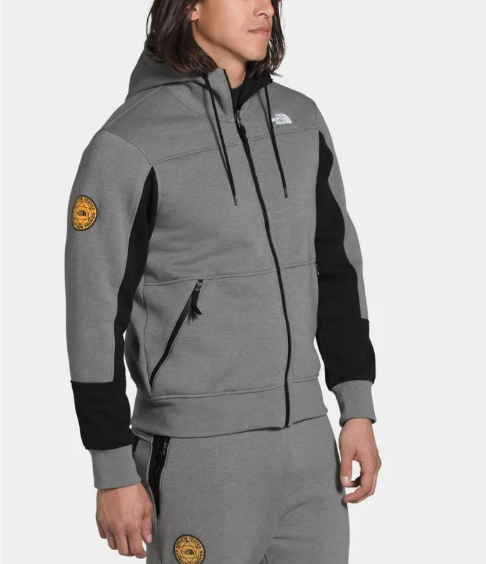 Mens Graphic Collection Full Zip Tnf Medium Grey Heathertnf Black The North Face Active Tops