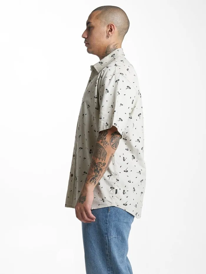 Mens Hell Raised Short Sleeve Shirt Oatmeal Thrills Shirts