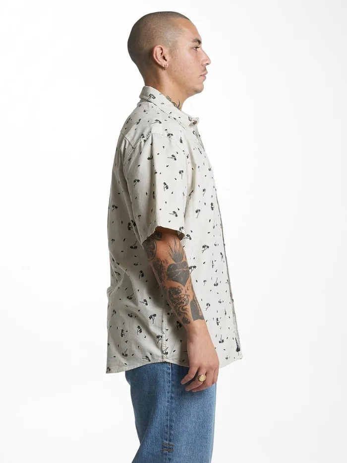 Mens Hell Raised Short Sleeve Shirt Oatmeal Thrills Shirts