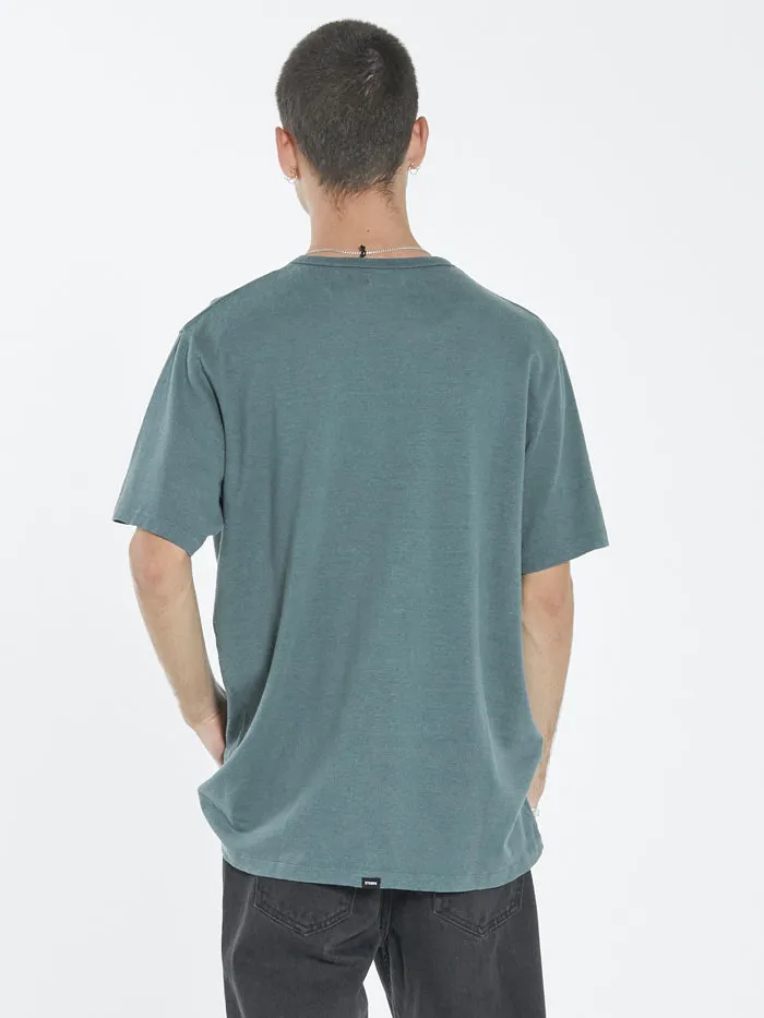Mens Hemp Embro Merch Fit Tee Vintage Teal Thrills Tees and Tank Tops