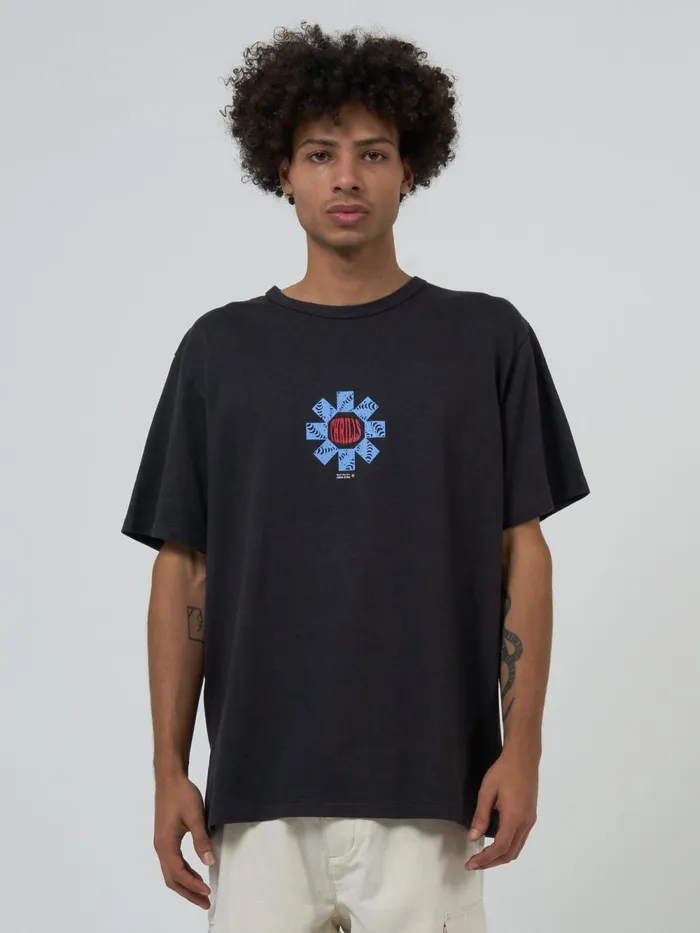 Mens Hemp Higher Ground Merch Fit Tee Washed Black Thrills Tees and Tank Tops
