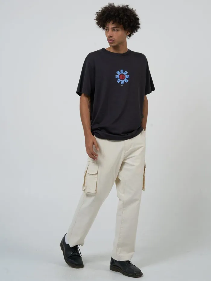 Mens Hemp Higher Ground Merch Fit Tee Washed Black Thrills Tees and Tank Tops