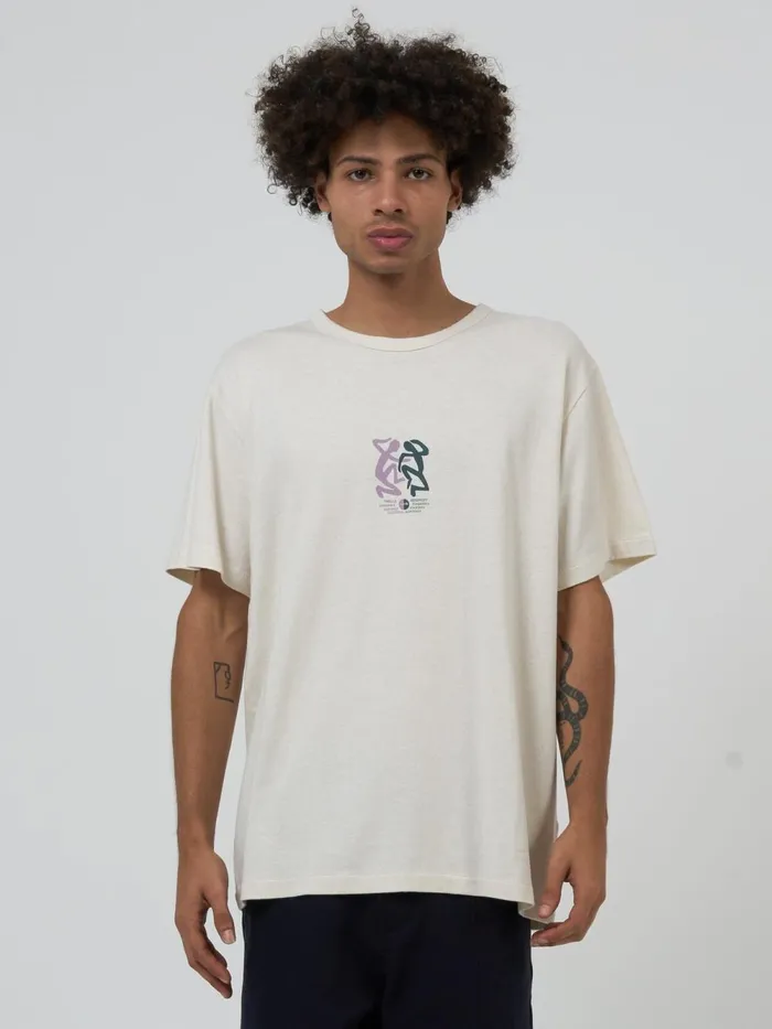 Mens Hemp Vibrations Merch Fit Tee Unbleached Thrills Tees and Tank Tops