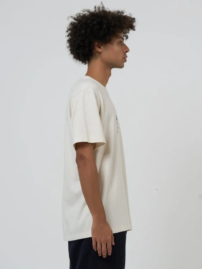 Mens Hemp Vibrations Merch Fit Tee Unbleached Thrills Tees and Tank Tops
