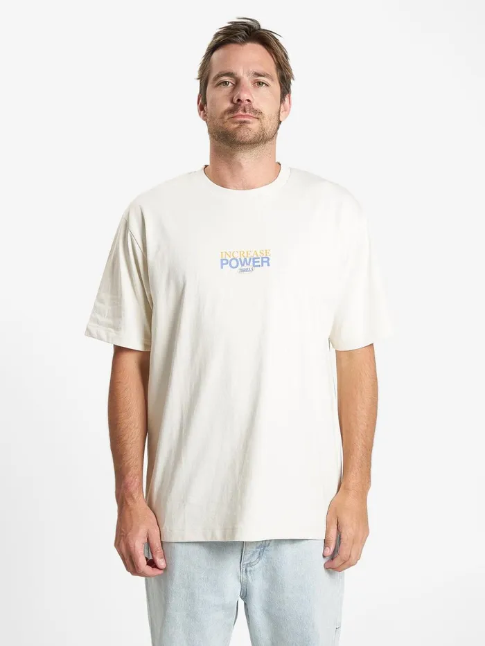 Mens Increased Power Oversized Fit Tee Heritage White Thrills Tees and Tank Tops Mens Increased Power Oversized Fit Tee Heritage White Thrills Tees and Tank Tops