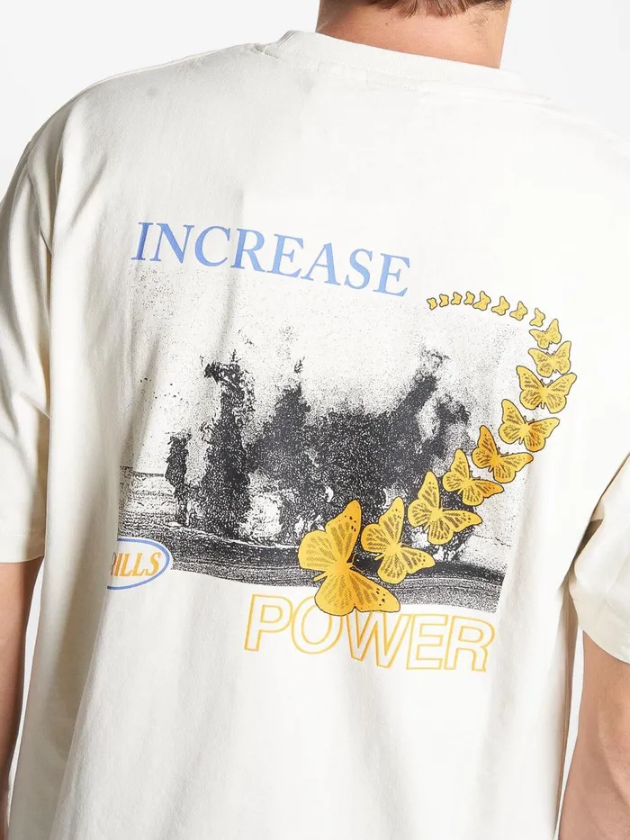 Mens Increased Power Oversized Fit Tee Heritage White Thrills Tees and Tank Tops Mens Increased Power Oversized Fit Tee Heritage White Thrills Tees and Tank Tops