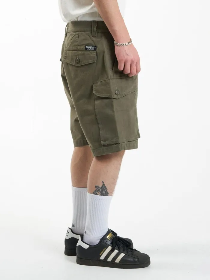 Mens Issued Big Slacker Cargo Short Mild Army Thrills Shorts