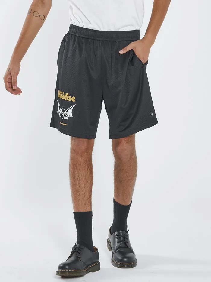 Mens Odditty Mesh Short Black Thrills Shorts