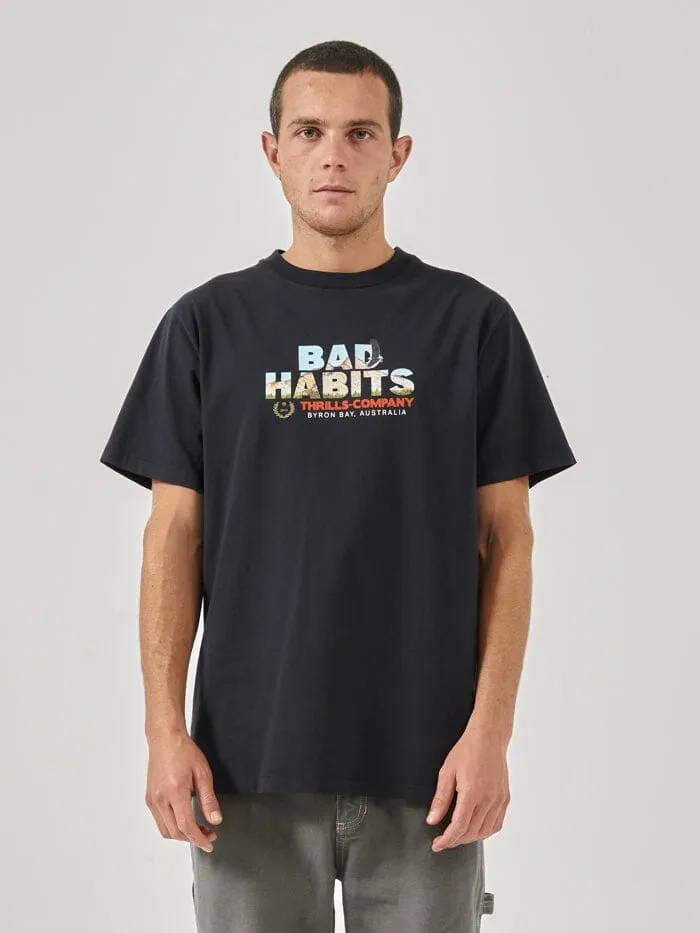 Mens Royal Habits Merch Fit Tee Twilight Black Thrills Tees and Tank Tops