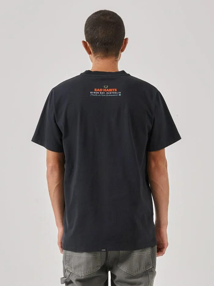 Mens Royal Habits Merch Fit Tee Twilight Black Thrills Tees and Tank Tops