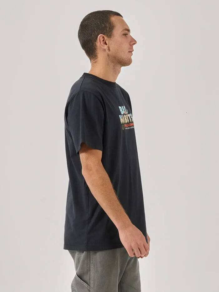 Mens Royal Habits Merch Fit Tee Twilight Black Thrills Tees and Tank Tops