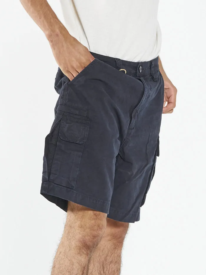 Mens Slacker Cargo Short Dark Navy Thrills Shorts