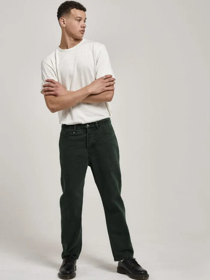 Mens Slacker Denim Jean Spruce Green Thrills Denim