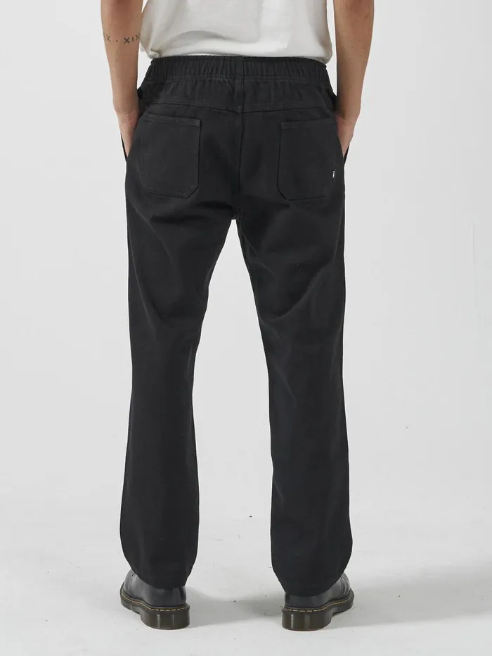 Mens Slacker Elastic Surf Pant Black Thrills Pants
