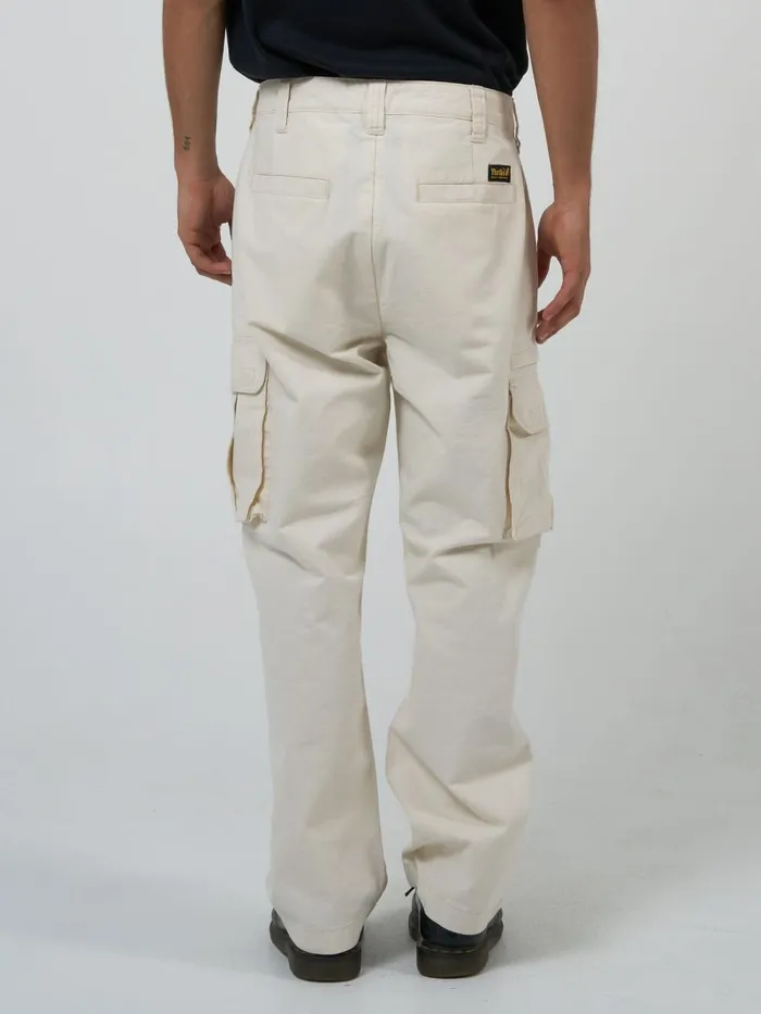 Mens Slacker Union Cargo Pant Heritage White Thrills Pants