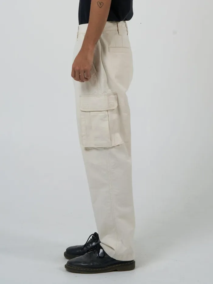 Mens Slacker Union Cargo Pant Heritage White Thrills Pants