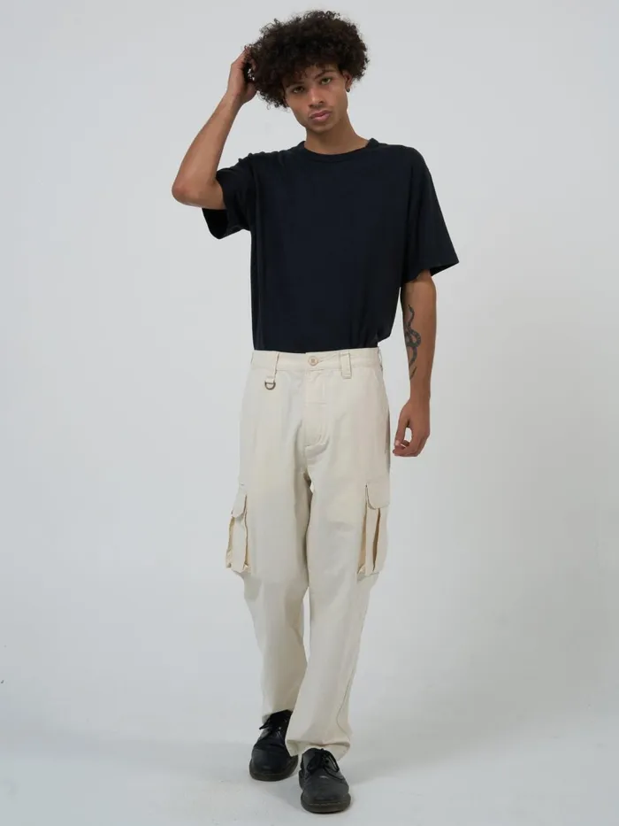 Mens Slacker Union Cargo Pant Heritage White Thrills Pants