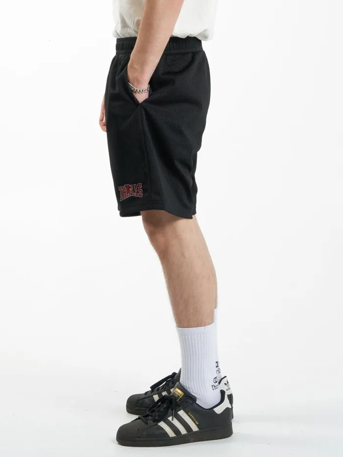 Mens Stand Firm Mesh Short Black Thrills Shorts
