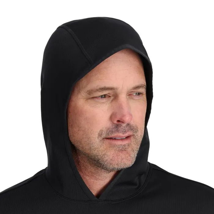 Mens Stretch Charger Hoodie Black Spyder Layers