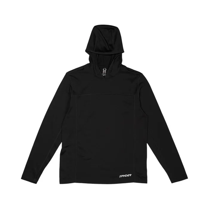 Mens Stretch Charger Hoodie Black Spyder Layers