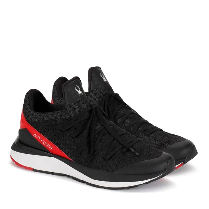 Mens Tempo Blackfiery Red Spyder Sneakers