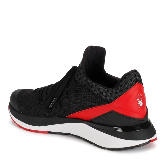 Mens Tempo Blackfiery Red Spyder Sneakers