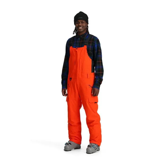 Mens Terrain Bib Twisted Orange Spyder Insulated