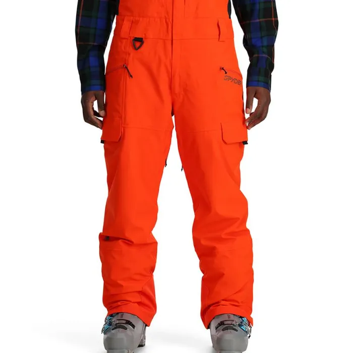 Mens Terrain Bib Twisted Orange Spyder Insulated