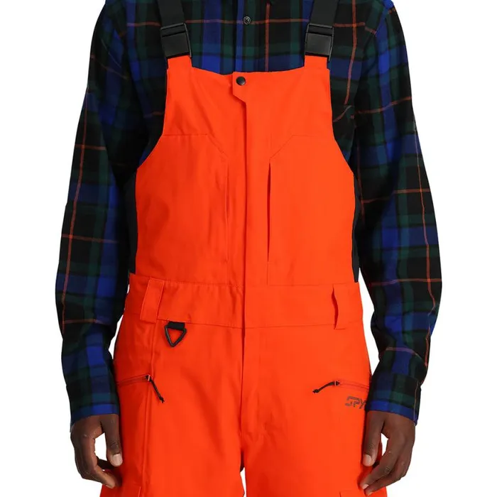 Mens Terrain Bib Twisted Orange Spyder Insulated
