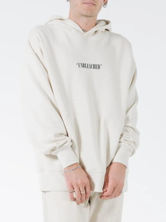 Mens Unbleached Slouch Pull On Hood Unbleached Thrills Sweaters and Fleece