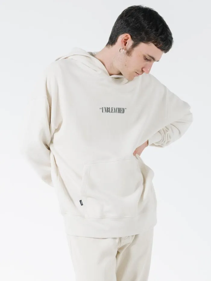 Mens Unbleached Slouch Pull On Hood Unbleached Thrills Sweaters and Fleece