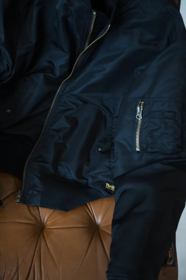 Mens Union Bomber Black Thrills Jackets