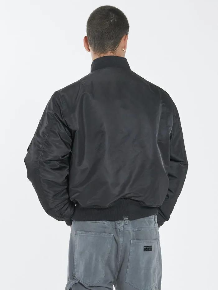Mens Union Bomber Black Thrills Jackets