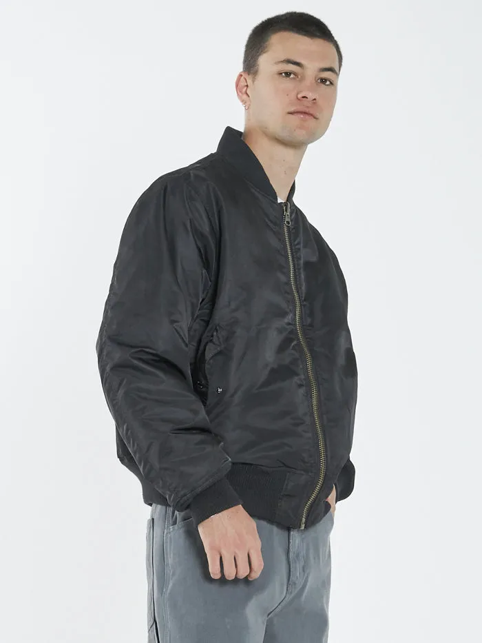 Mens Union Bomber Black Thrills Jackets