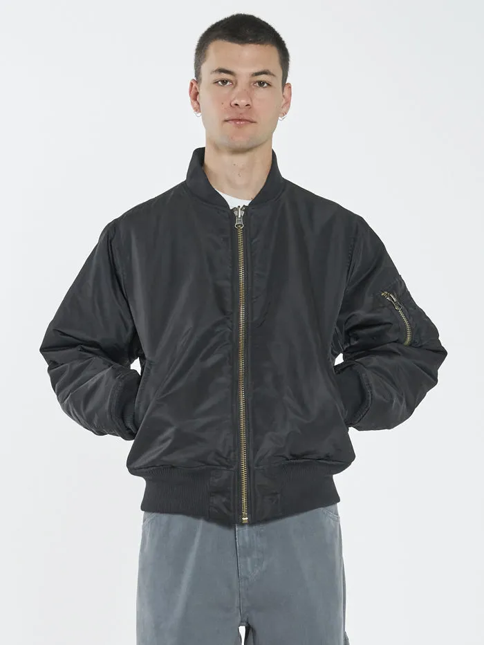 Mens Union Bomber Black Thrills Jackets