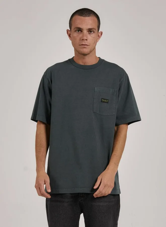 Mens Union Oversize Fit Pocket Tee Spruce Thrills Tees and Tank Tops