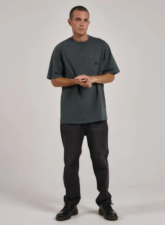 Mens Union Oversize Fit Pocket Tee Spruce Thrills Tees and Tank Tops