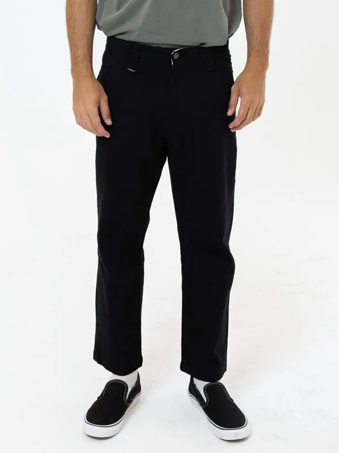 Mens Union Work Chino Black Thrills Pants