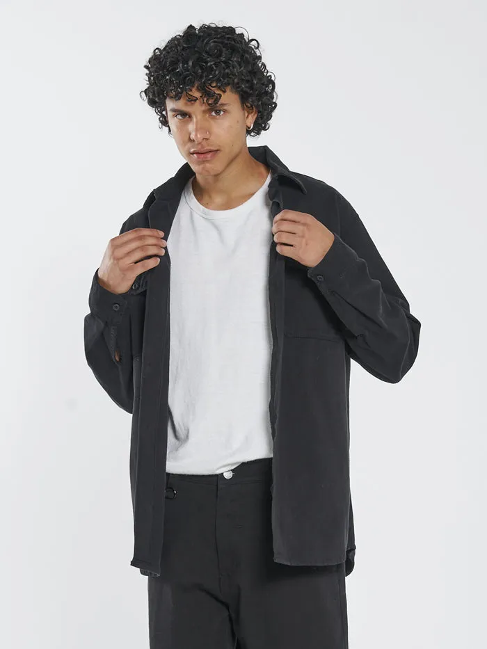 Mens Union Work Shirt Black Thrills Shirts