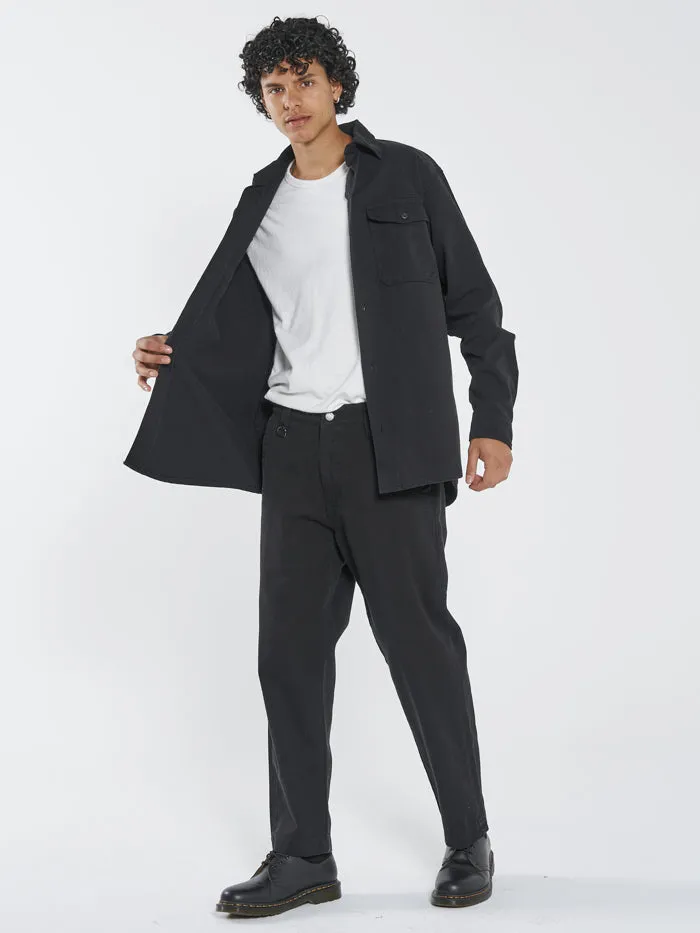 Mens Union Work Shirt Black Thrills Shirts