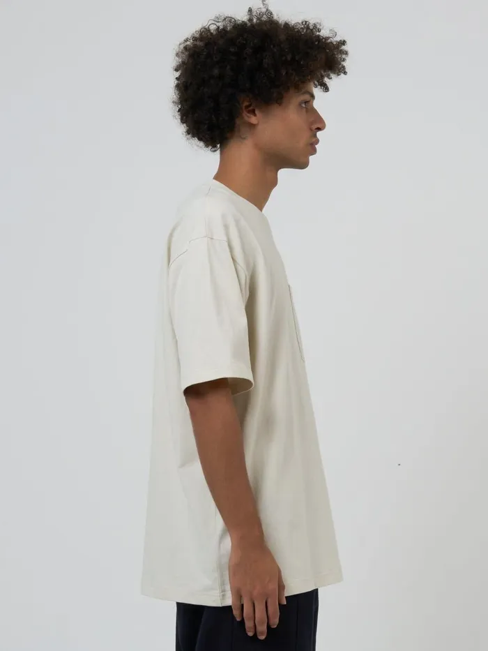Mens Union Workwear Oversize Fit Pocket Tee Heritage White Thrills Tees and Tank Tops