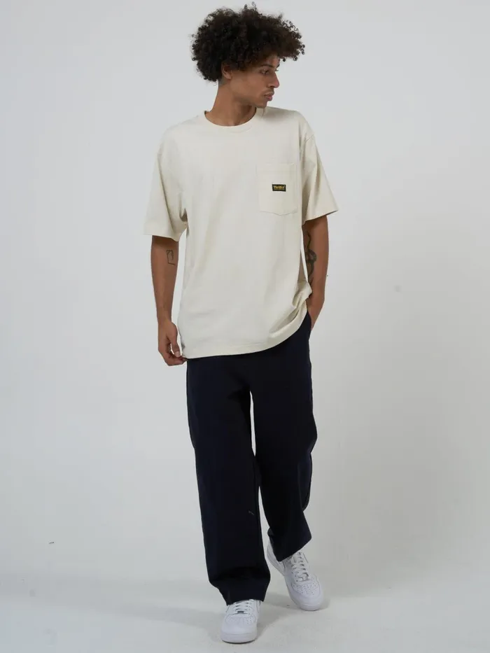 Mens Union Workwear Oversize Fit Pocket Tee Heritage White Thrills Tees and Tank Tops