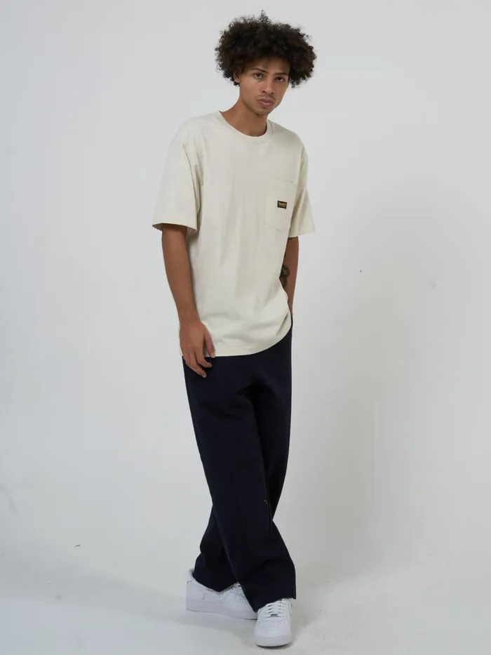 Mens Union Workwear Oversize Fit Pocket Tee Heritage White Thrills Tees and Tank Tops