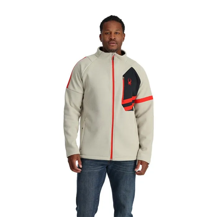 Mens Wengen Bandit Full Zip Sandstorm Spyder Fleece
