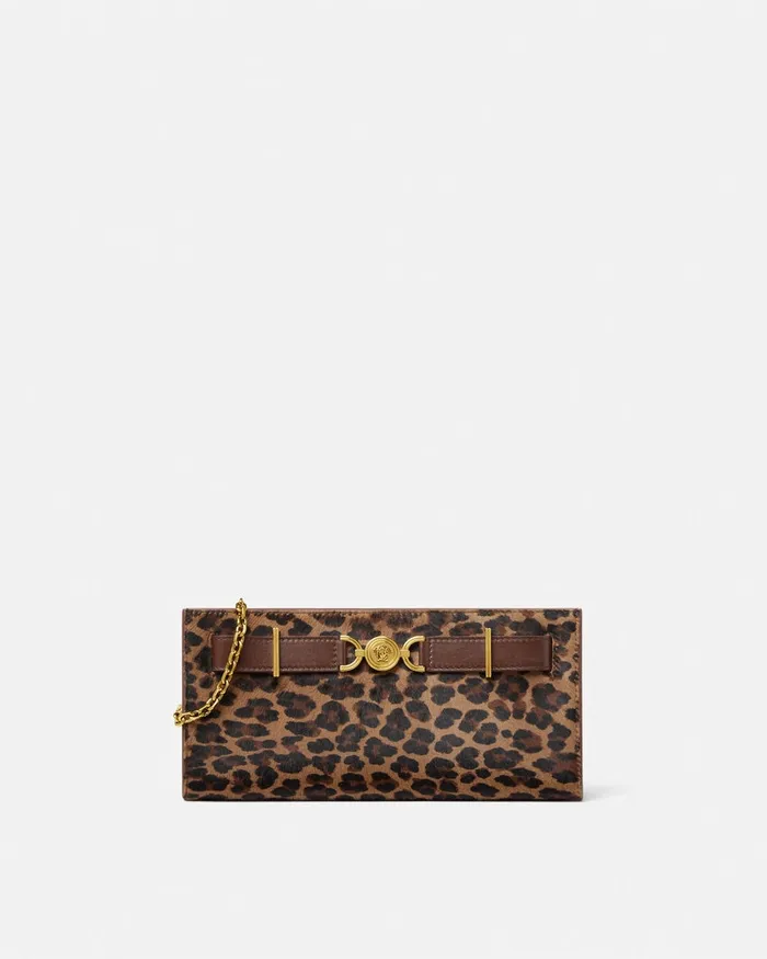 Mini Bags and Clutches Women Versace Leopard Medusa 03995 Clutch Animalier