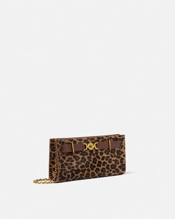 Mini Bags and Clutches Women Versace Leopard Medusa 03995 Clutch Animalier