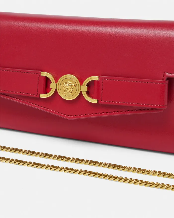 Mini Bags and Clutches Women Versace Medusa 03995 Clutch Red