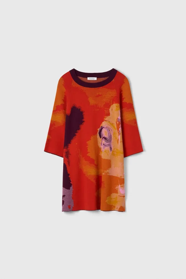 Minju Art Knitted Sweater Flame Multi Women Rodebjer Tops